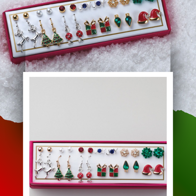 Holly jolly 12-piece earring pack - final sale - Thumbnail 5