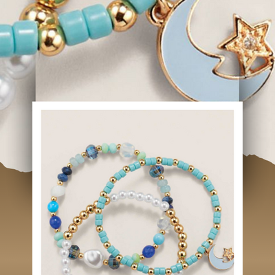 Moonlight waves bracelet set - final sale - Thumbnail 2