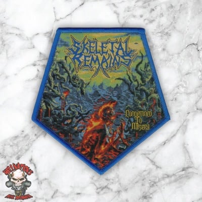 Skeletal remains woven patches