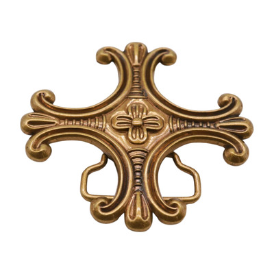 Belt buckle dark gold metal jeremiah cross s. maurice religious accessory
