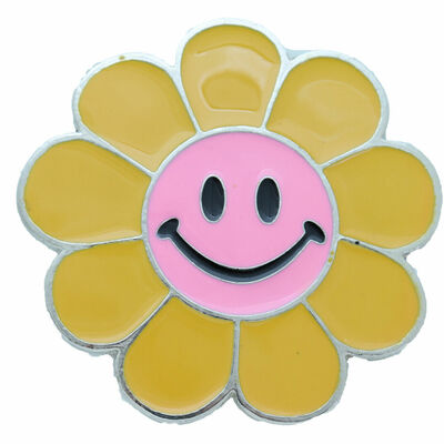 Buckle women retro fashion yellow flower emoji cartoon collection