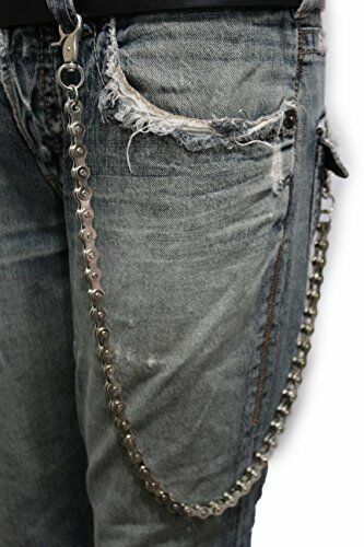 Men Silver Metal Wallet Fashion Key Chain Motorcycle Chain Links Biker Rocker