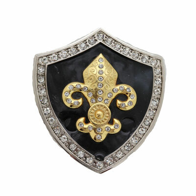 Men women belt buckle silver metal gold fleur de lys lily french elegant look 