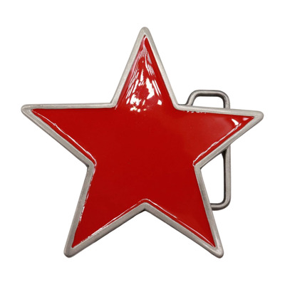 Men women belt buckle silver metal western fashion red texas lone star tx casual