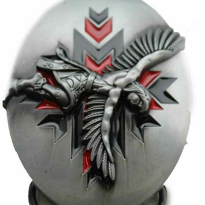 Men women buckle silver metal native style warrior dance indian cowboy western