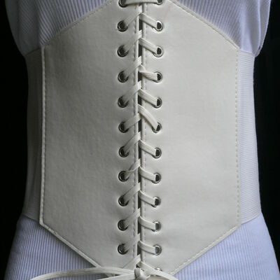 New belt sexy women high waist white hip elastic big tie corset m l xl