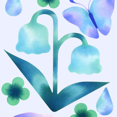 Frozen garden print 