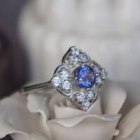 Beautiful Natural Tanzanite Ring 925 Sterling Silver Ring US size 6 Birthday Anniversary Gift Gemstone Jewelry - Thumbnail 4