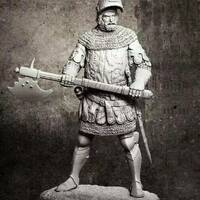 1/24 75mm Resin Model Kit English Medieval Knight Warrior Unpainted - Thumbnail 1