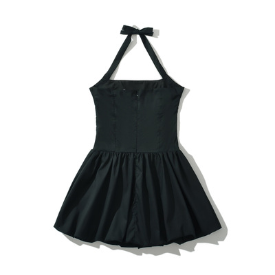 Sexy slim fit strappy halterneck dress and short skirt