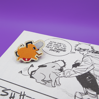 Pochita Bread Wooden Pin - Thumbnail 1