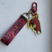 Crazy Cat Keychain