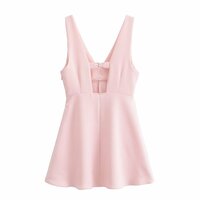Street Fashion Jewel Button Vest Dress - Thumbnail 1