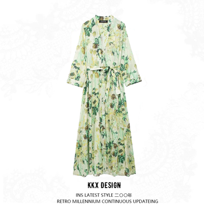 Street style printed midi dress - Thumbnail 5