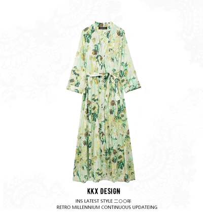 Street Style Printed Midi Dress