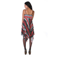 White Mark Women's Lisbon Handkerchief Hem Dress - Thumbnail 7
