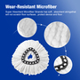 Compatible with 1-Tank Spin Mop Head for O-Cedar Spin Mop Refill, EasyWring Spin Mop Microfiber Refill, Easy Cleaning Mop Head Replacement 6pcs-2