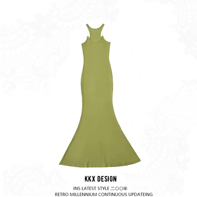 Invisible strap fishtail long skirt - Thumbnail 3