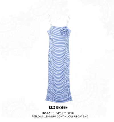 Street Fashion Pleated Suspender Dress