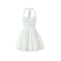 Backless lace stitching sweet atmosphere fluffy short skirt - Thumbnail 2