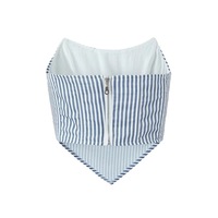 Irregular striped hem short tube top - Thumbnail 1