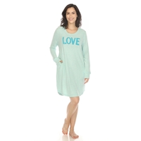 White Mark Women's Long Sleeve Sleepshirt - Thumbnail 3