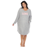 White Mark Women's Long Sleeve Sleepshirt - Thumbnail 6