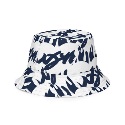 Nyvi love blue and white bucket hat copy