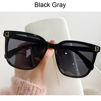  Vintage Square Sun Glasses Female Big Frame Gradient Shades Sunglasses - Thumbnail 5
