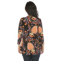 White Mark Women's Vibrant Boho Swing Top - Thumbnail 1