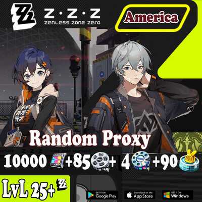 Na instant delivery | america server | zenless zone zero | 10000 polychrome |  random proxy lvl 25+