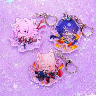 Honkai: star rail character keychains - ultra high quality - march (hunt) / yunli / jiaoqiu - patch 2.4