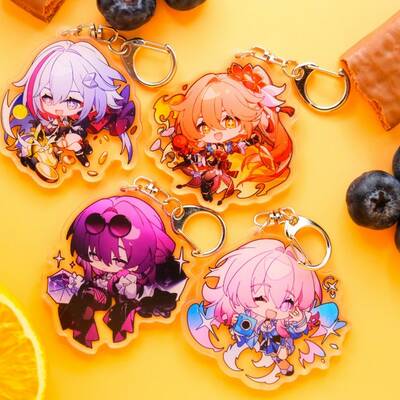Honkai: star rail character keychains - perfect gift for hsr fans - ultra high quality