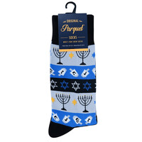Men's Blue Hanukkah Novelty Socks Gift for Dad Gift Hanukkah Celebration Hanukkah Clothes Jewish Socks Star of David - Thumbnail 3