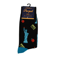 Mens Novelty New York City Socks Big Apple - Thumbnail 1