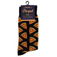 Pepperoni Pizza Novelty Sock Funny Socks Pizza Lover Gifts Cool Socks Funny Groomsmen Socks Black - Thumbnail 1