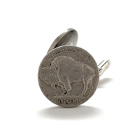 Famous Buffalo Nickels Cufflinks Nickels from the Old West Minted in US from 1913-1938 Readable dates Gift for Dad America Frontier Bison - Thumbnail 5