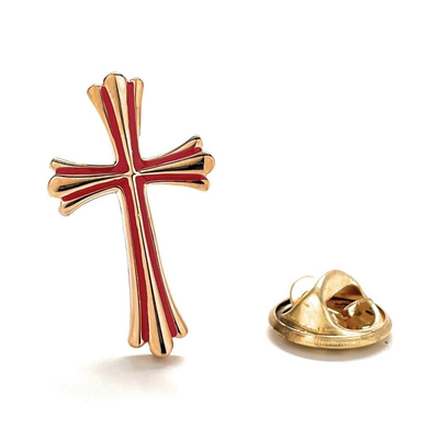 Cross pin christian gifts cross lapel pin gold enamel religious gifts pin catholic gifts pin priest cross gifts for men pastor gift clergy