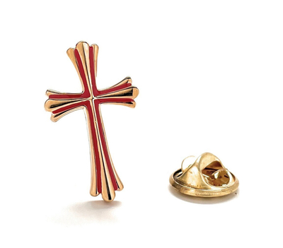 Cross Pin Christian Gifts Cross Lapel Pin Gold Enamel Religious Gifts Pin Catholic Gifts Pin Priest Cross Gifts for Men Pastor Gift Clergy