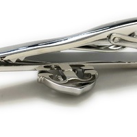 Tie Clip Silver Anchor Tie Bar Boat Sailing Cruise Ship Sailor Tie Clasp Boating - Thumbnail 1