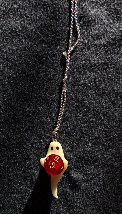 D12 Glow Ghost DND Necklace