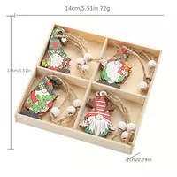  Christmas Tree Decorations - 24Pcs Christmas Tree Hanging Ornament Holiday Xmas Ornaments Christmas Decorations Indoors Home Decor - Thumbnail 3