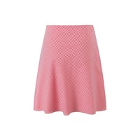 Square neck lace sleeveless short belly-exposing vest top for women with niche low waist plaid skirt - Thumbnail 1