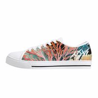 Womens Coral White Sneakers - Thumbnail 3