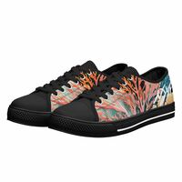 Womens Coral Black Sneakers - Thumbnail 9