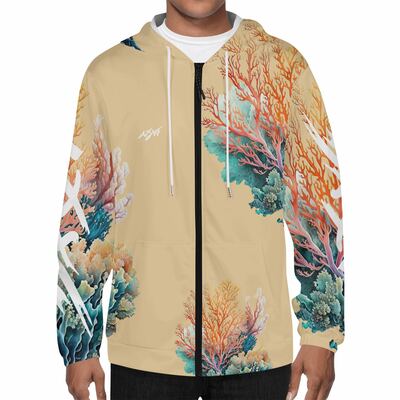 Adult unisex coral biege hoodie. 