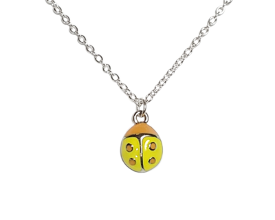 Dainty Yellow Ladybug Necklace