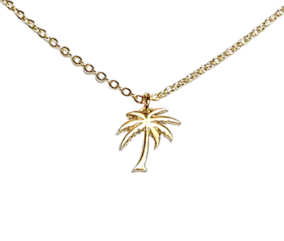 Dainty Palm Tree Necklace for Layering