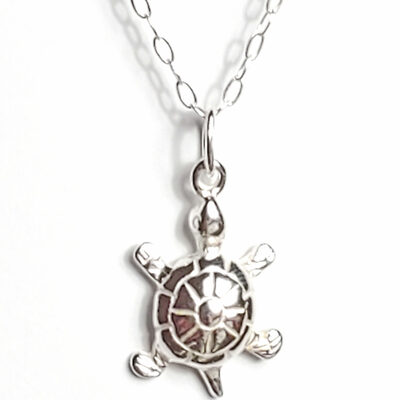 Sterling silver turtle necklace