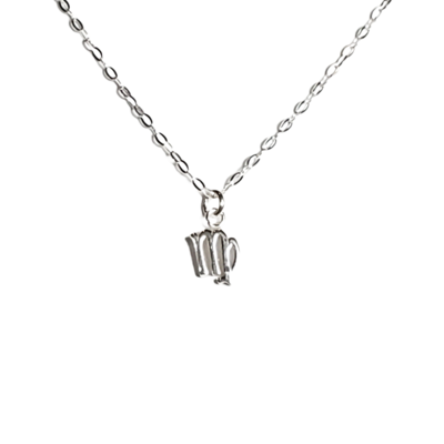 Dainty sterling silver virgo astrological sign necklace perfect for layering